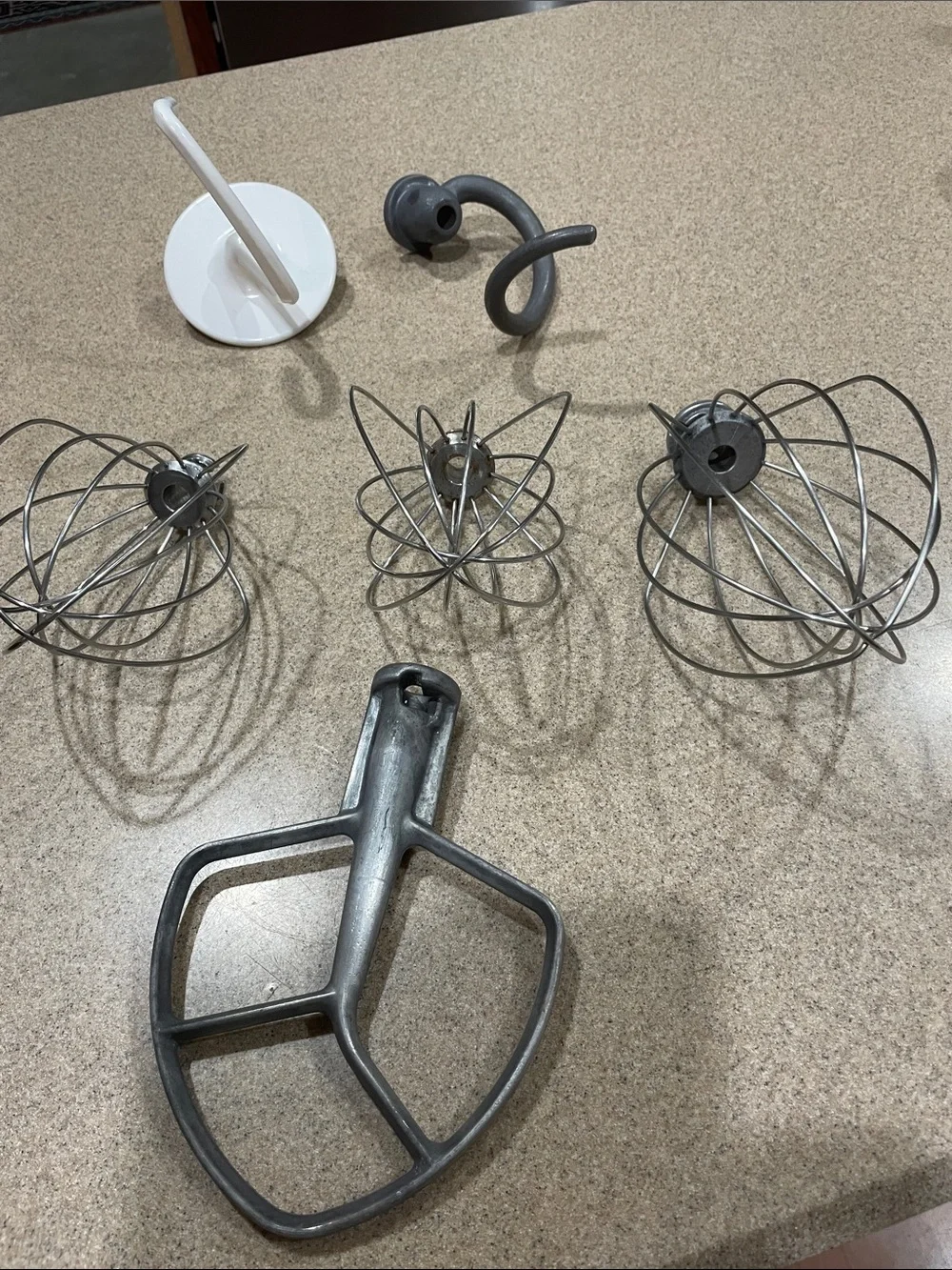 Kitchen Aid  Mixer Accessory Set (6) in Silver and White